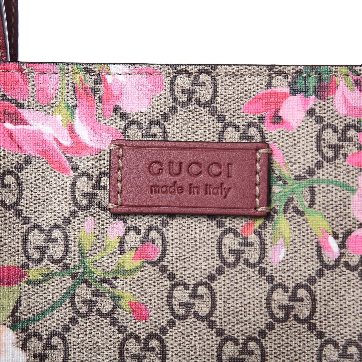 Soft GG Supreme Monogram Blooms Vertical Tote Beige Multicolor Dry Rose