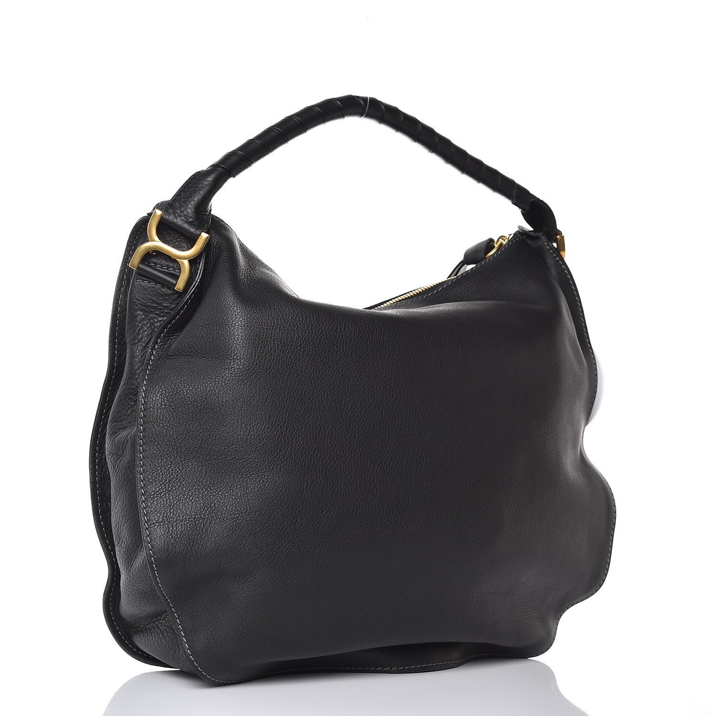 Calfskin Large Marcie Hobo Black