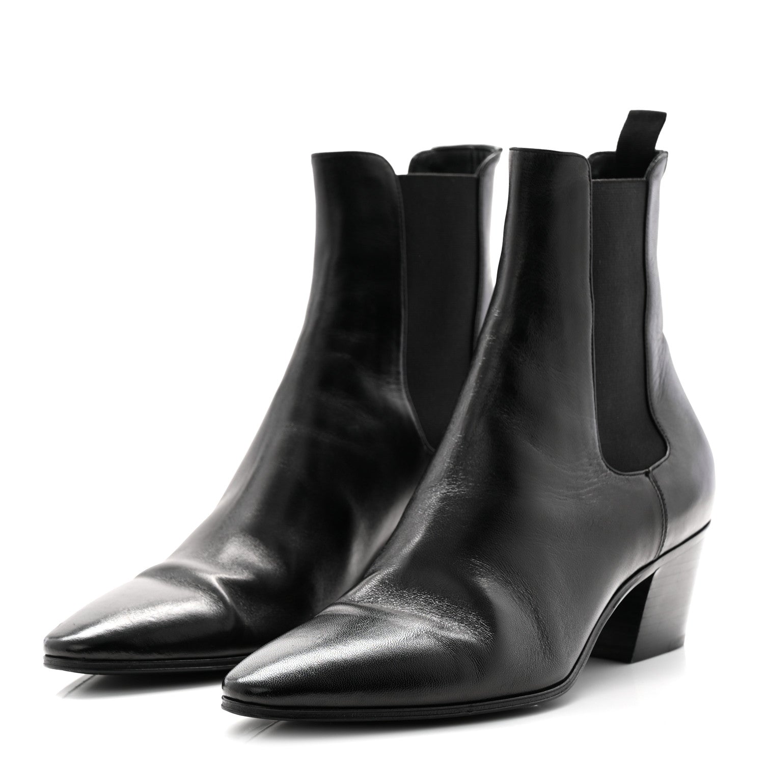 Saint Laurent Incrociato Muriel Vassili 60 Ankle Boots 39.5 Black 3 of 10