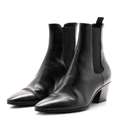 Saint Laurent Incrociato Muriel Vassili 60 Ankle Boots 39.5 Black 3 of 10