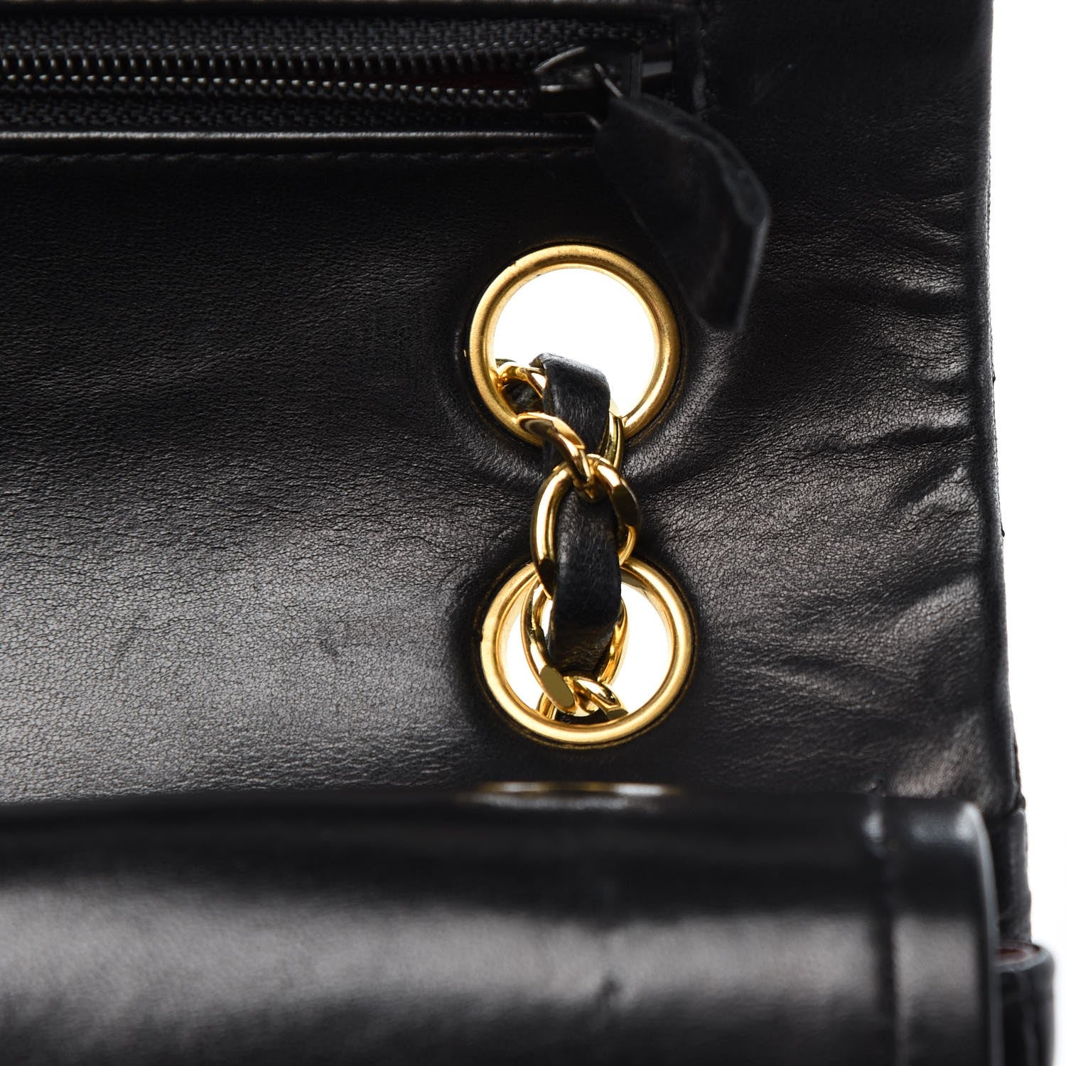 Chanel Lambskin Quilted Medium Double Flap Black 9 of 11