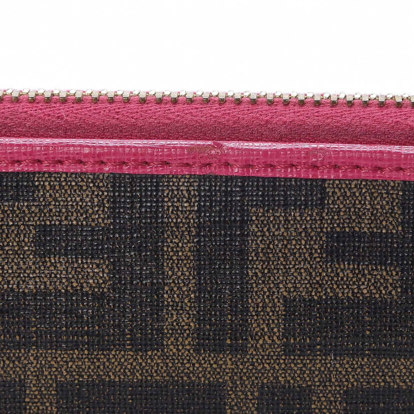 Zucca Spalmati Vitello Elite Zip Around Wallet Tobacco Ciclamino