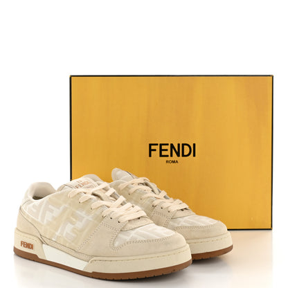 Fendi Suede Tessuto FF Fendi Match Low Top Sneakers 39.5 White 10 of 10