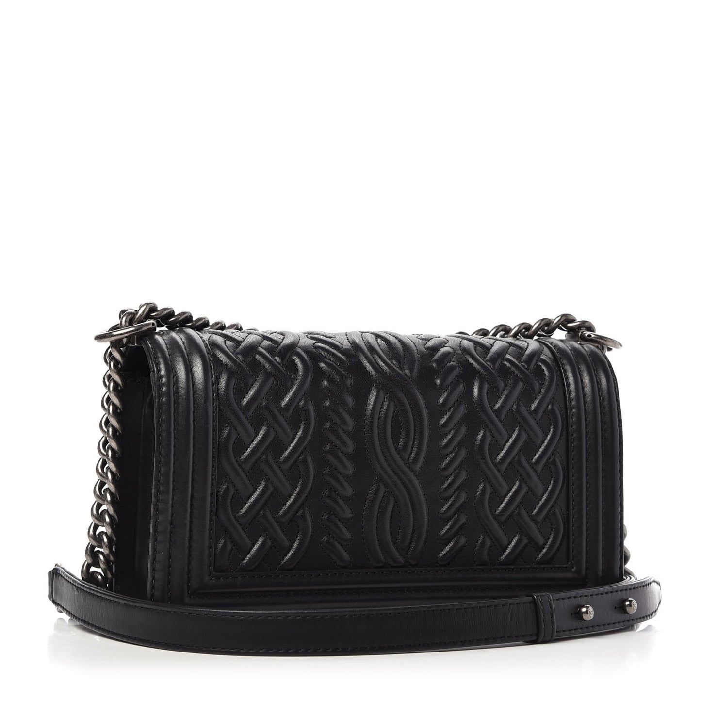 Lambskin Medium Celtic Boy Flap Black