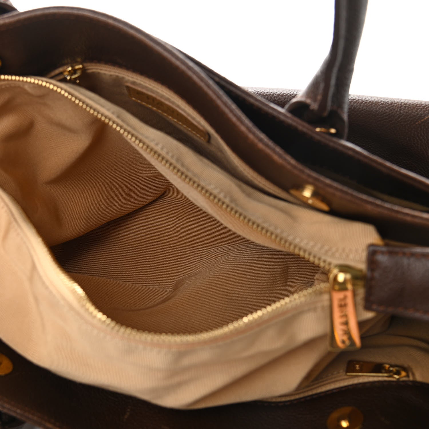 Chanel Calfskin Cerf Executive Shopper Tote Brown 9 of 20