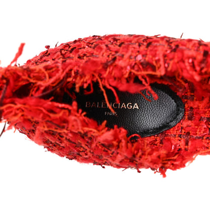 Balenciaga Tweed Point Toe Pumps 41 Crimson Red 7 of 7