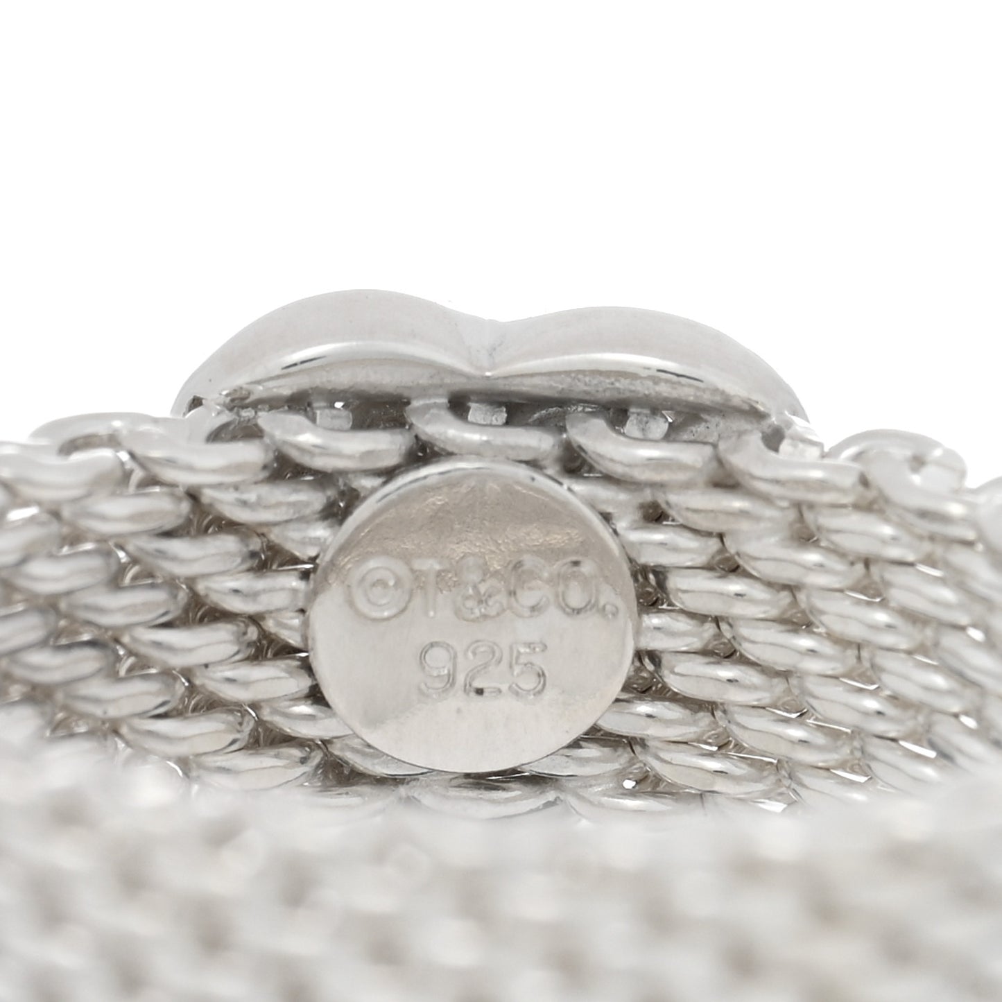 Sterling Silver Somerset Mesh Heart Ring 52 6