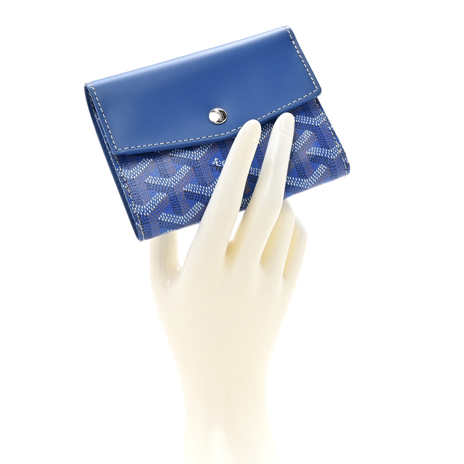 Goyard Goyardine Saint-Gabriel Compact Wallet Sky Blue 1655356