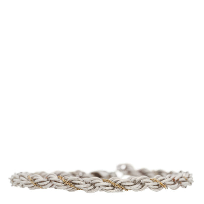 Tiffany Sterling Silver 18K Yellow Gold Rope Chain Bracelet 1 of 3