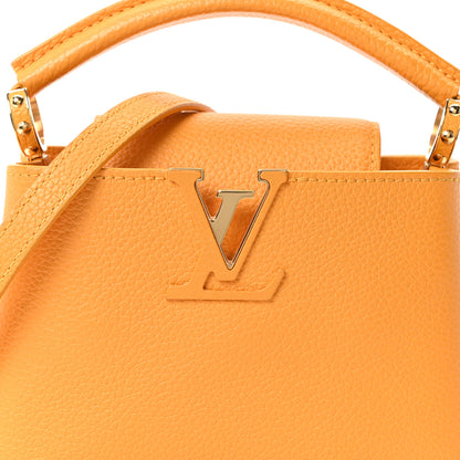 Louis Vuitton Taurillon Mini Capucines Sunbeam Yellow 7 of 9