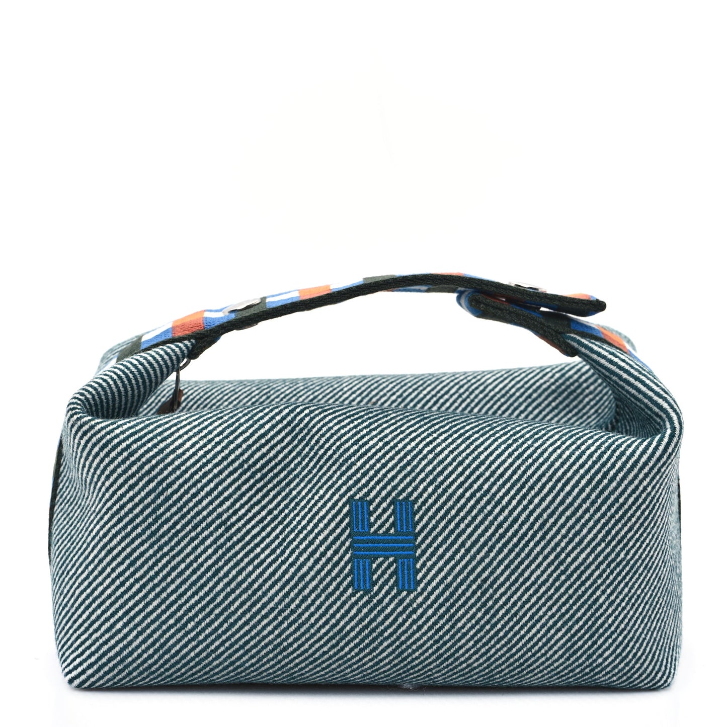 Wool Small Bride-A-Brac H Natte Pouch Bleu