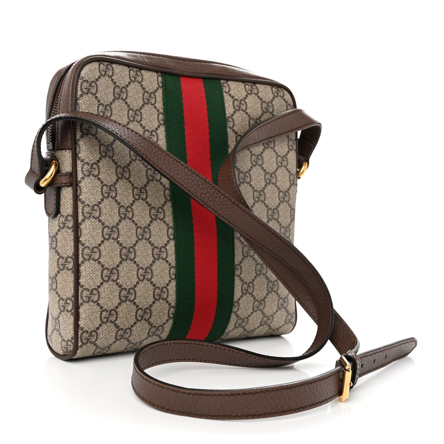 Gucci GG Supreme Monogram Web Small Ophidia Messenger Bag Brown 3 of 13