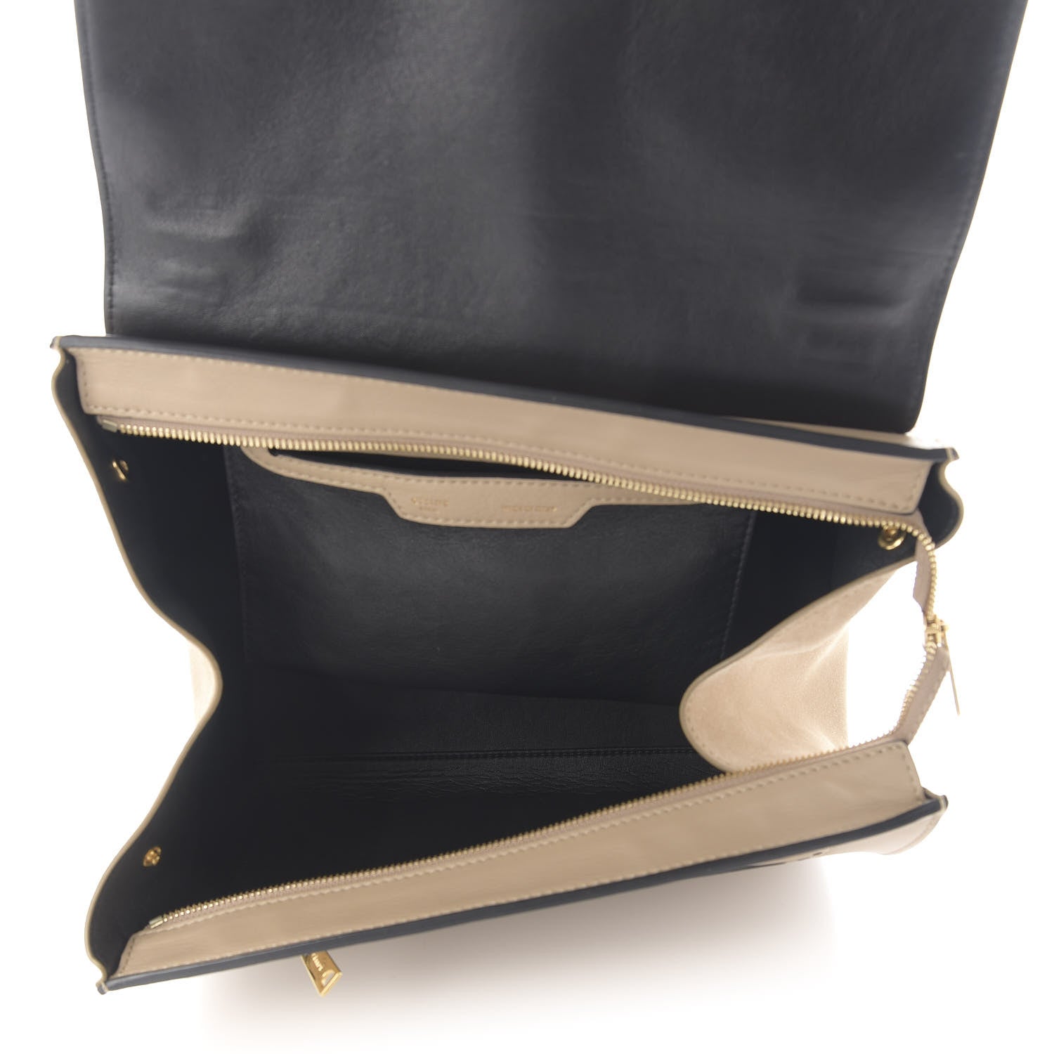 Celine Smooth Calfskin Suede Medium Trapeze Sahara 6 of 10