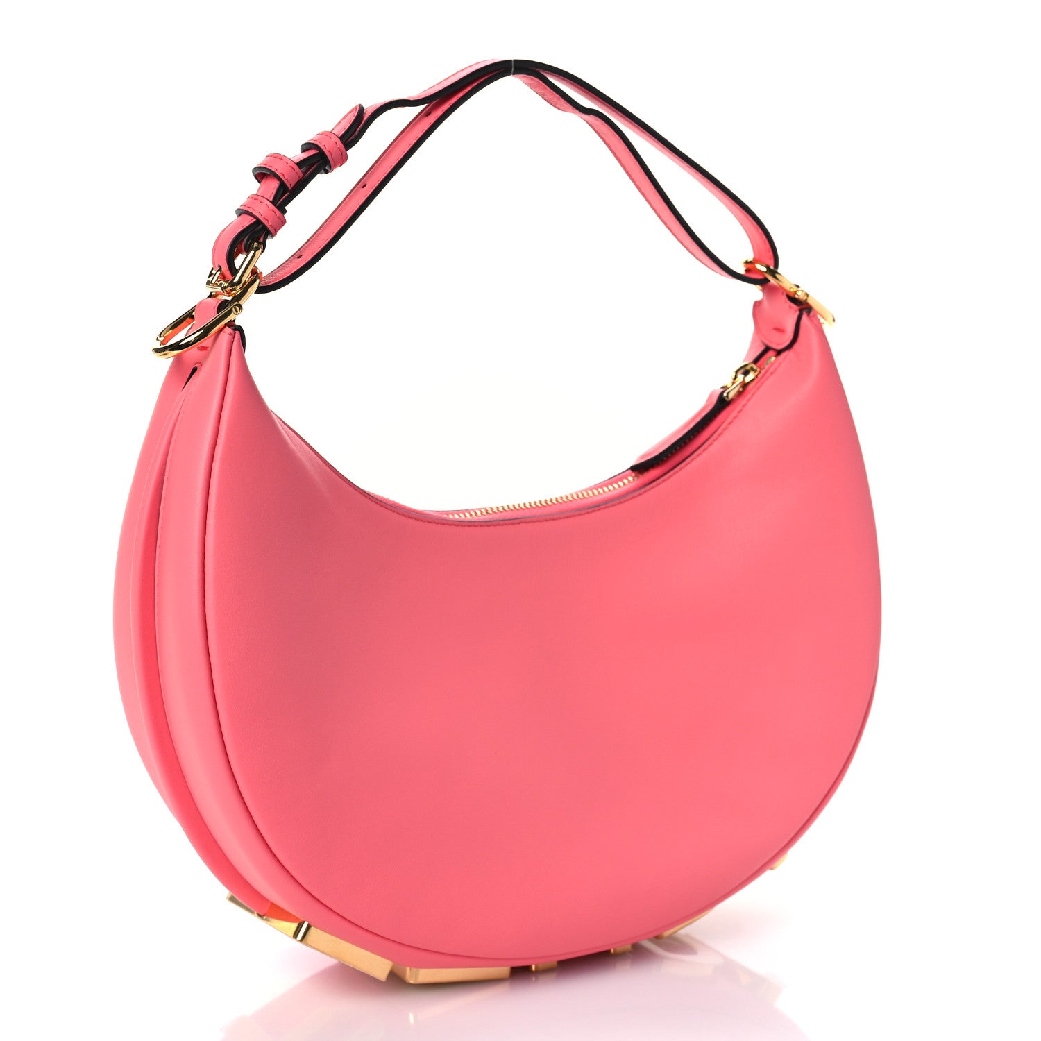 Fendi Vitello Grace Matte Small Fendigraphy Hobo Bag Pink Dalia 3 of 9