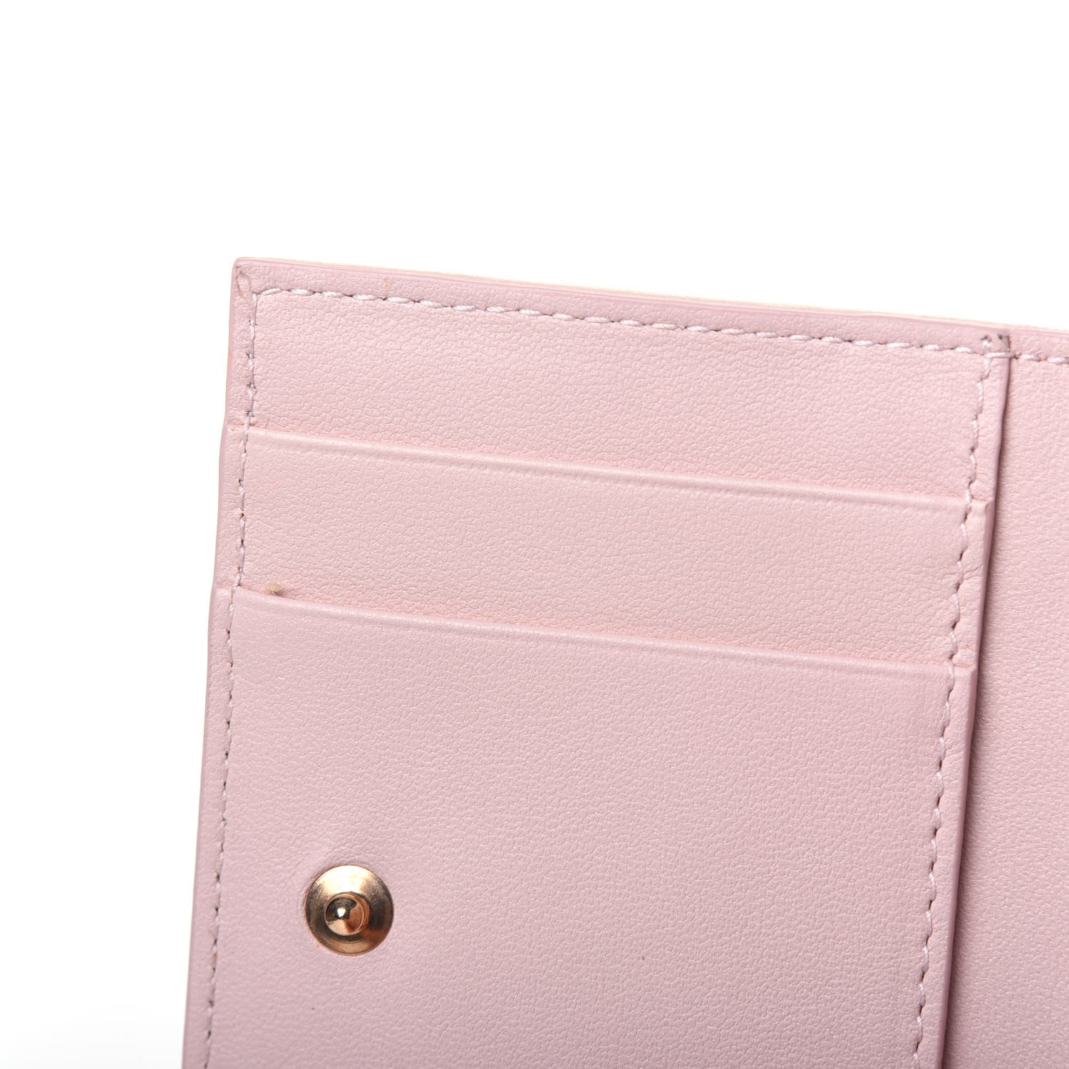 Christian Dior Lambskin Cannage Small Lady Dior Flap Card Holder Light Pink 8 of 13