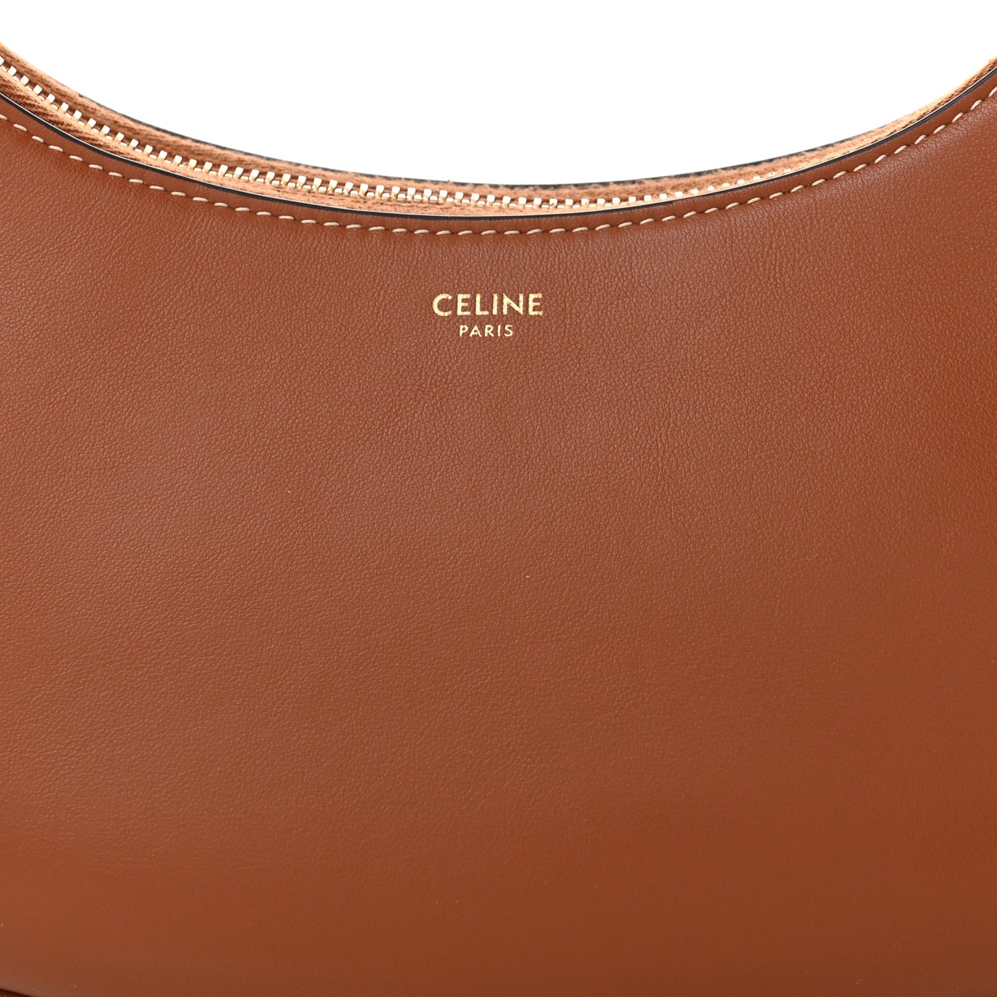 Smooth Calfskin Medium Strap Ava Shoulder Bag Tan