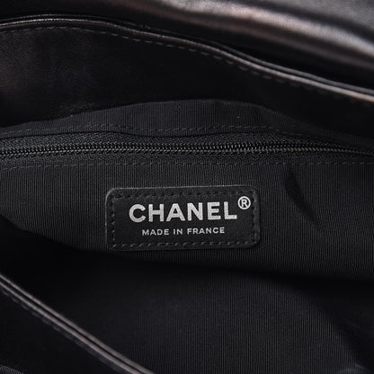 Chanel Shiny Lambskin Quilted Medium Trianon Messenger Flap Black 6 of 13