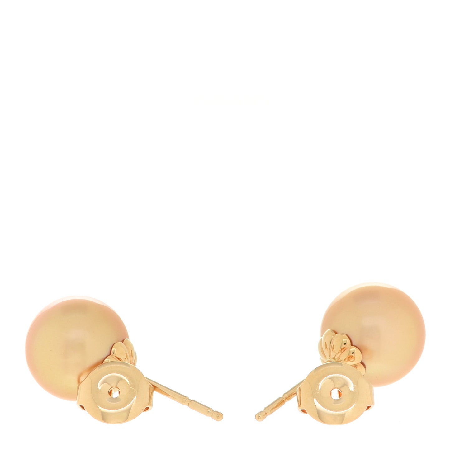 18K Yellow Gold Golden South Sea Pearl 9mm Stud Earrings