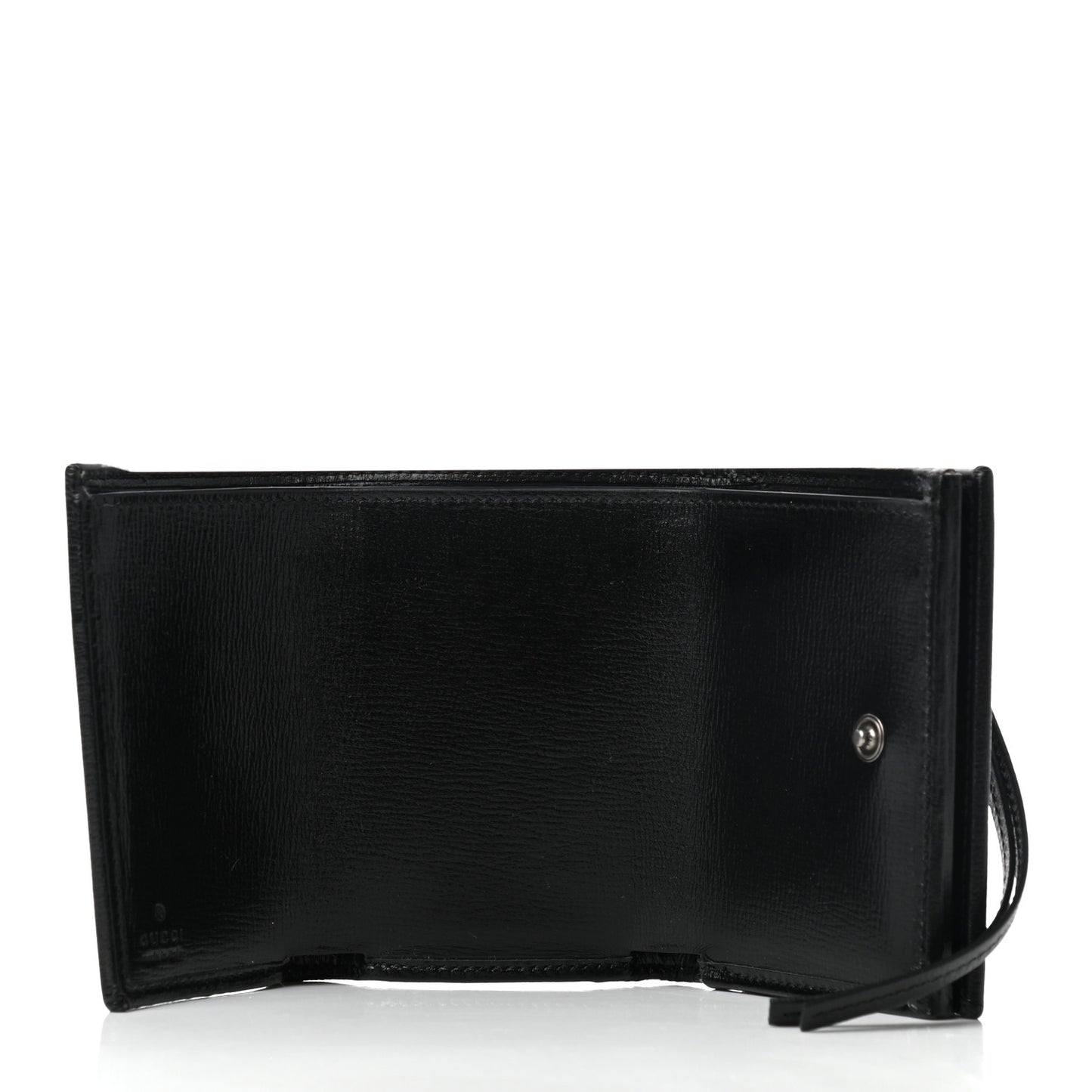 X GUCCI Canvas Azalea Calfskin Flora Logo Print Neo Classic Wallet White Multicolor Black