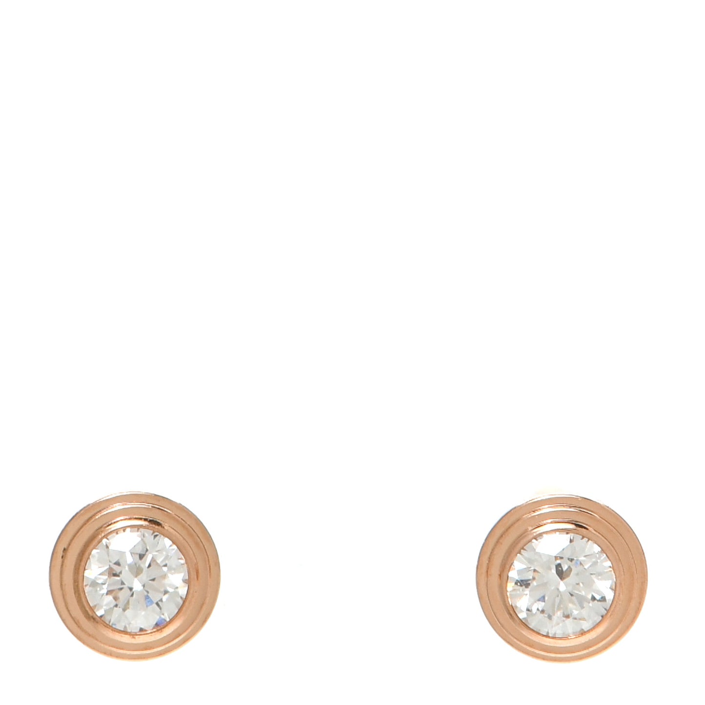 18K Pink Gold Diamond XS D'Amour Earrings