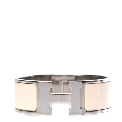 Hermes Enamel Wide Clic Clac H Bracelet PM Creme 1 of 5