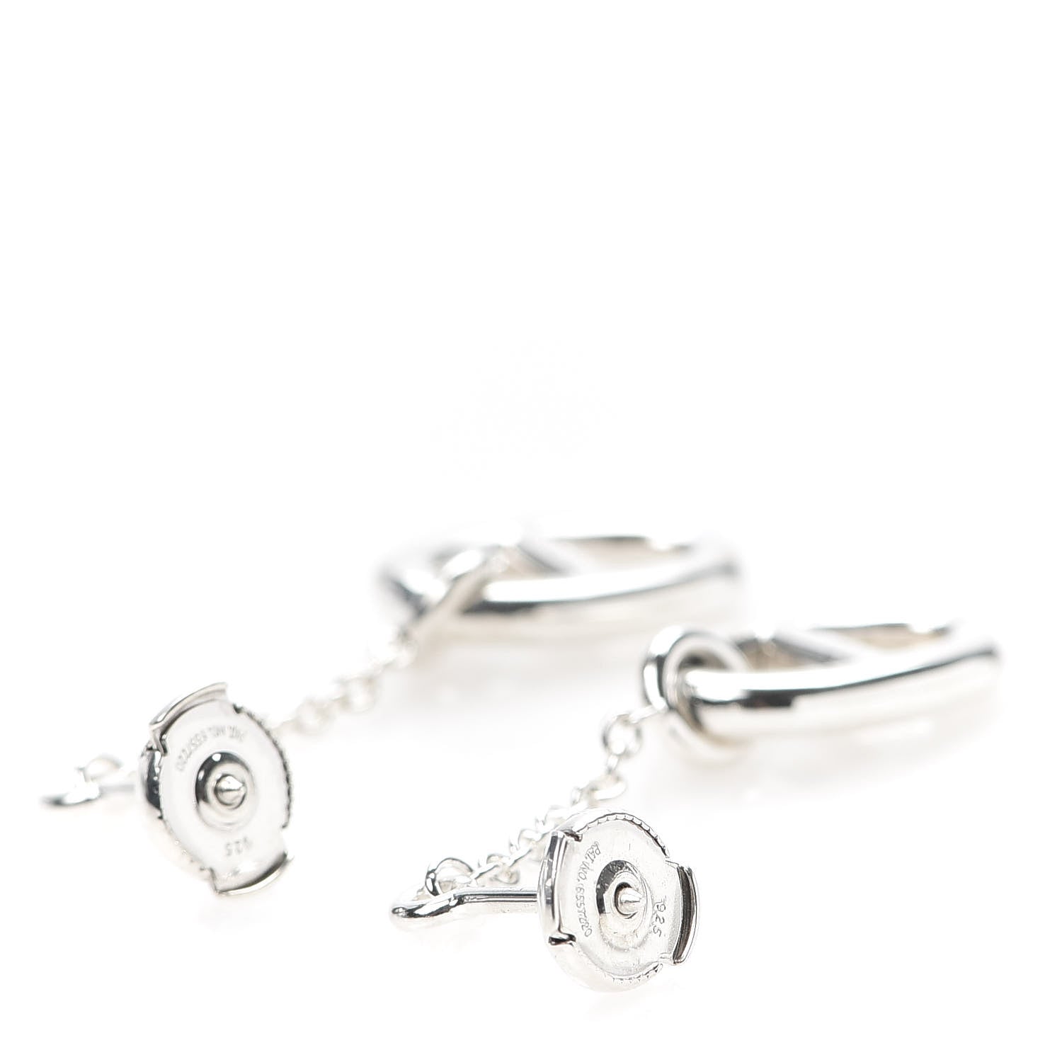 Hermes Sterling Silver Farandole Drop Earrings 4 of 5