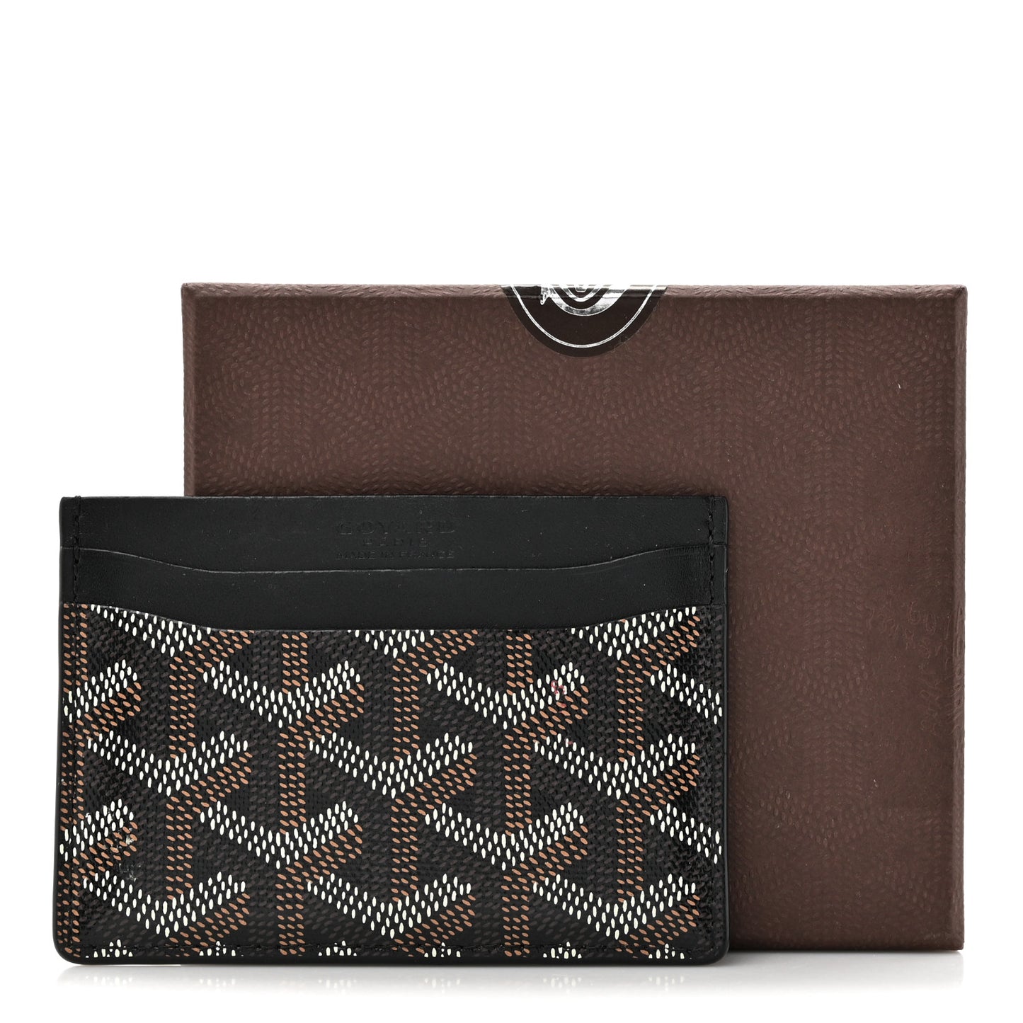 Goyardine Saint Sulpice Card Holder Black