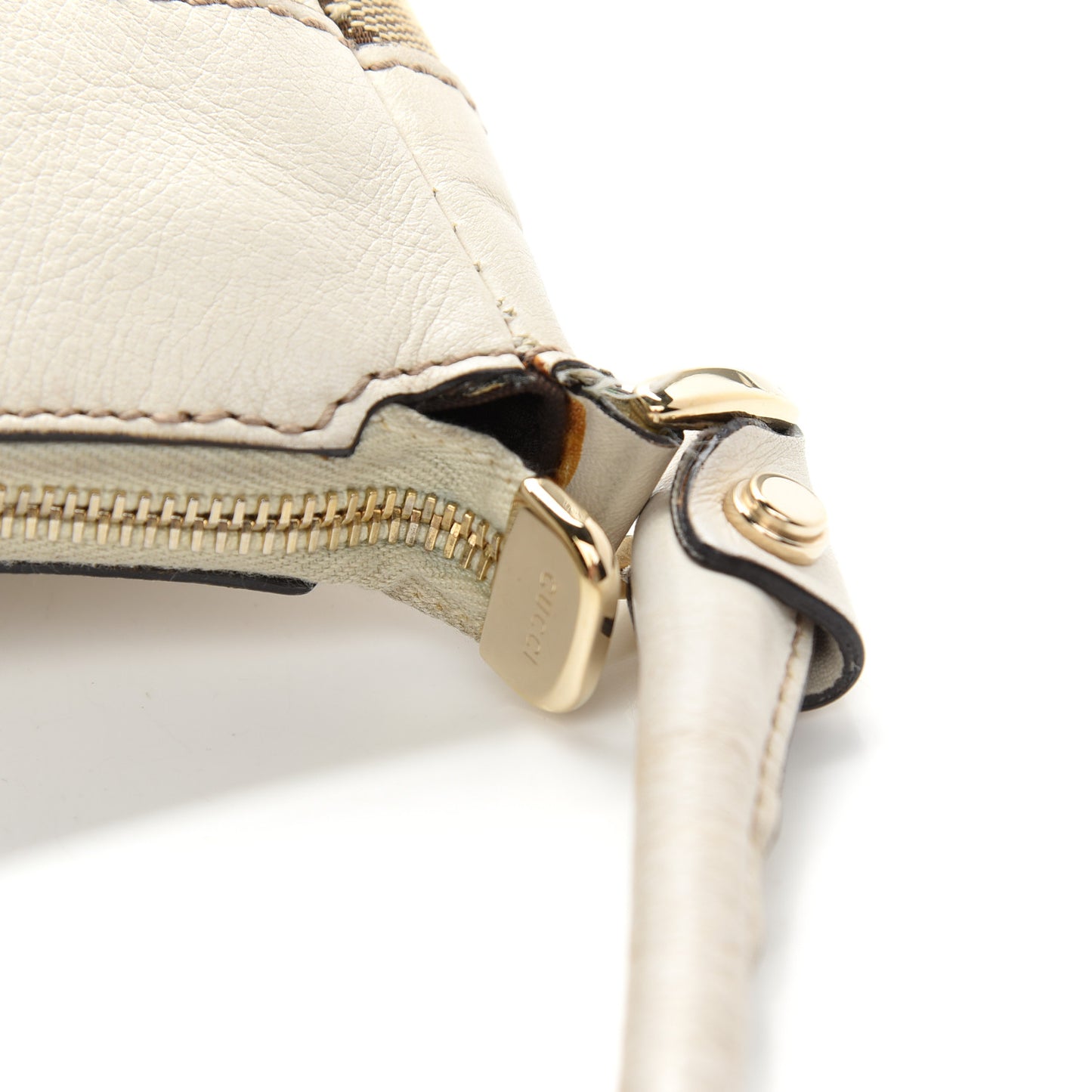 Monogram Large D Gold Hobo Off White