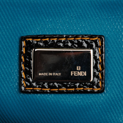 Fendi Canvas FF Roll Tote Black White 6 of 9