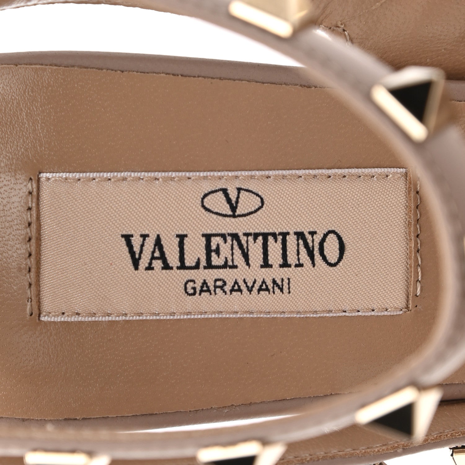 Valentino Garavani Patent Nappa Rockstud Ankle Strap 100mm Pumps 36.5 Poudre 7 of 8