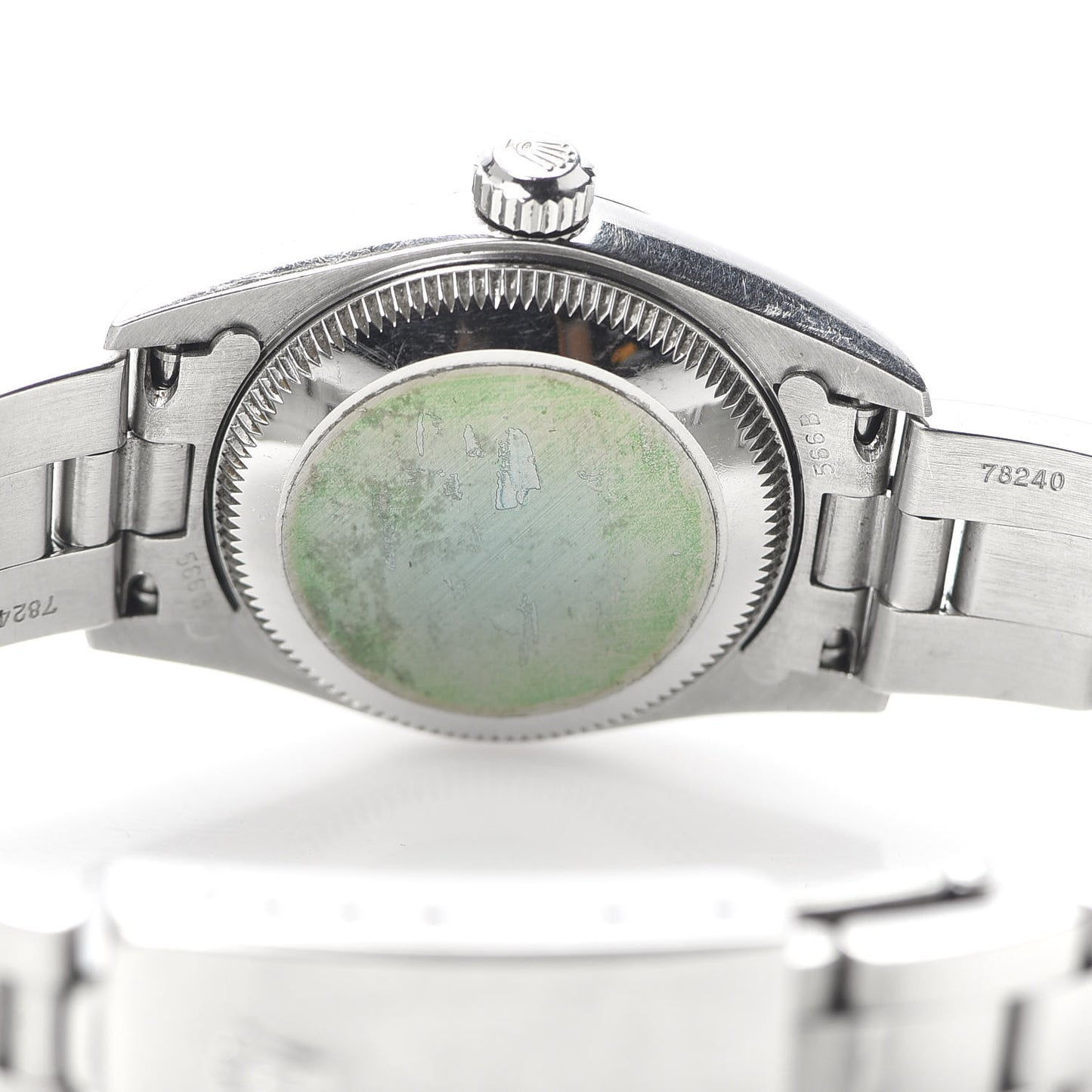 Stainless Steel 24mm Oyster Perpetual Watch Black 76080