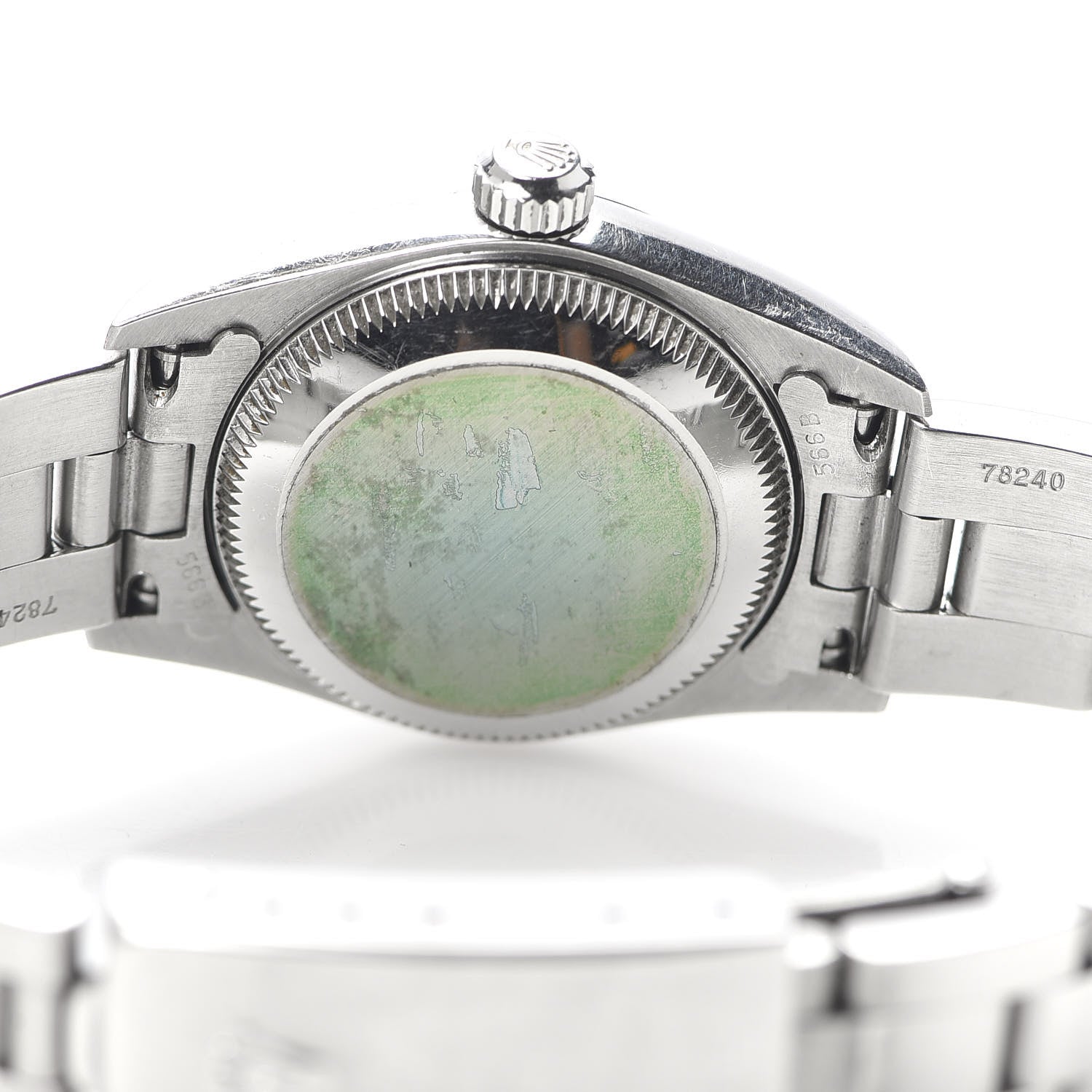 Rolex Stainless Steel 24mm Oyster Perpetual Watch Black 76080 5 of 6