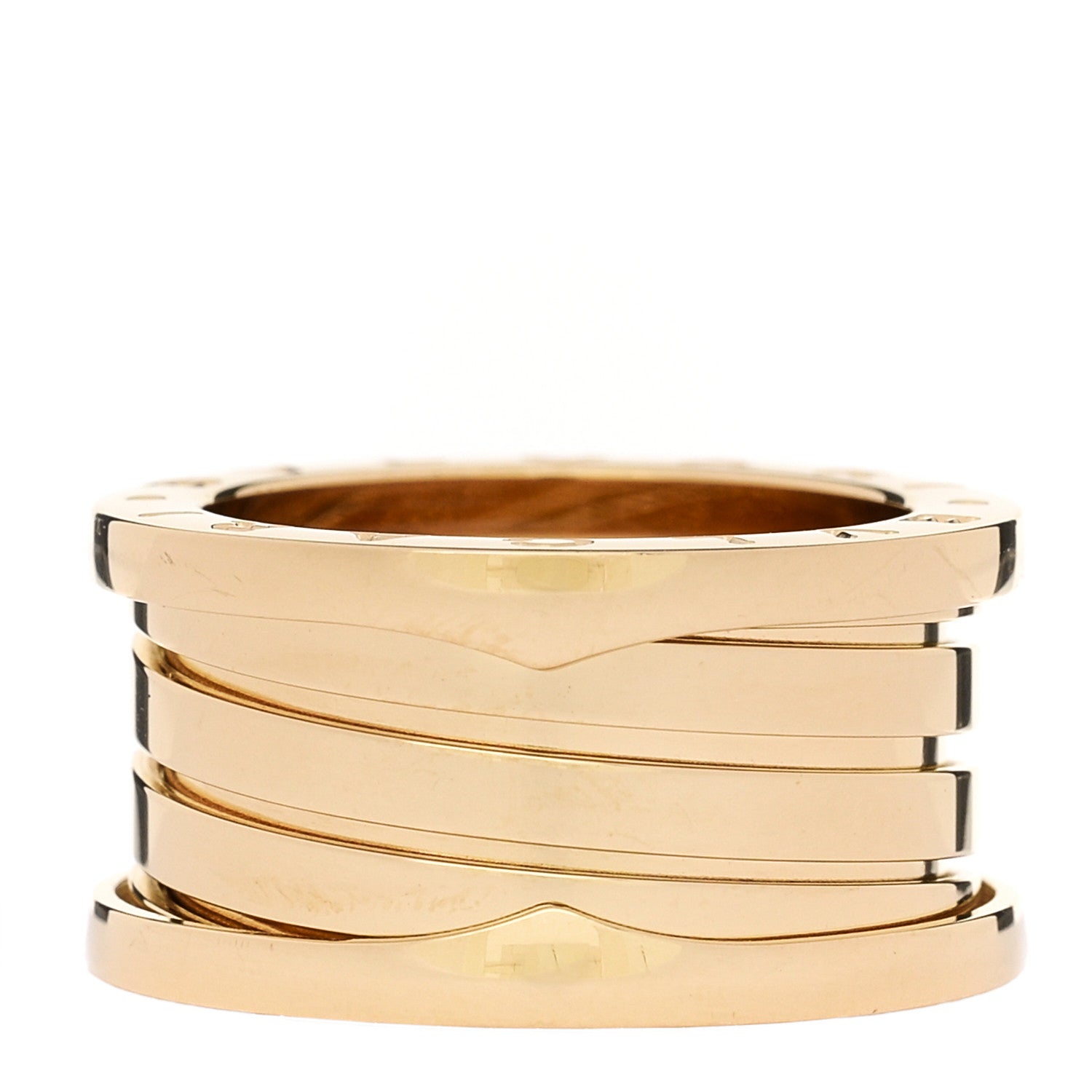 Bulgari 18K Yellow Gold B.Zero1 Four-Band Ring 53 6.5 3 of 7