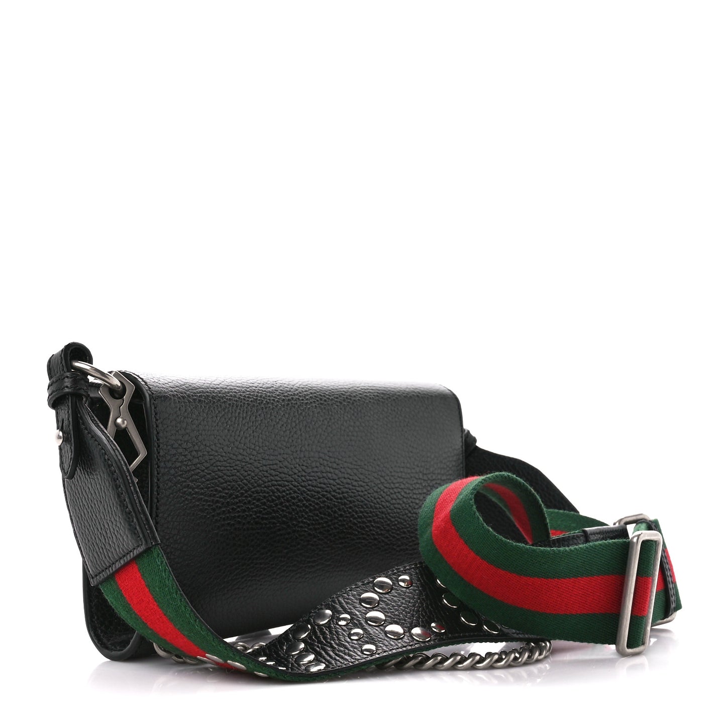 Dollar Calfskin Web Small Dionysus Crossbody Bag Black