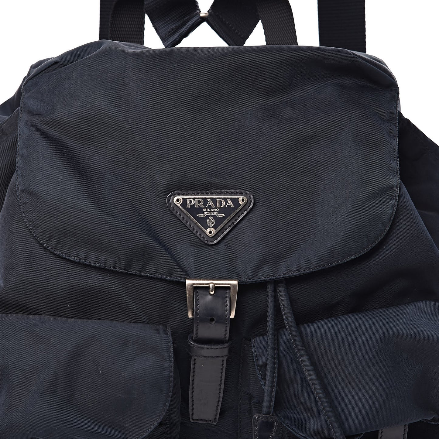 Nylon Vela Medium Backpack Bluette