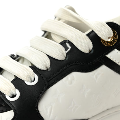 Louis Vuitton Monogram Embossed Calfskin Time Out Sneakers 37 White Black 10 of 10
