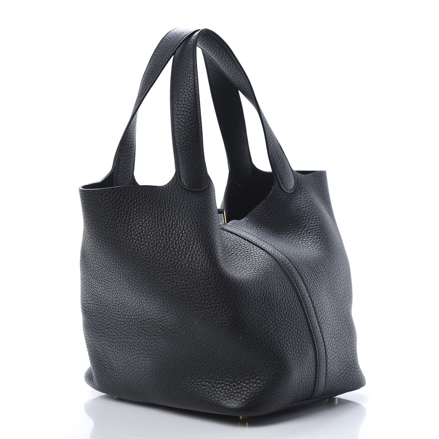 Hermes Taurillon Clemence Picotin Lock 22 MM Black 3 of 10