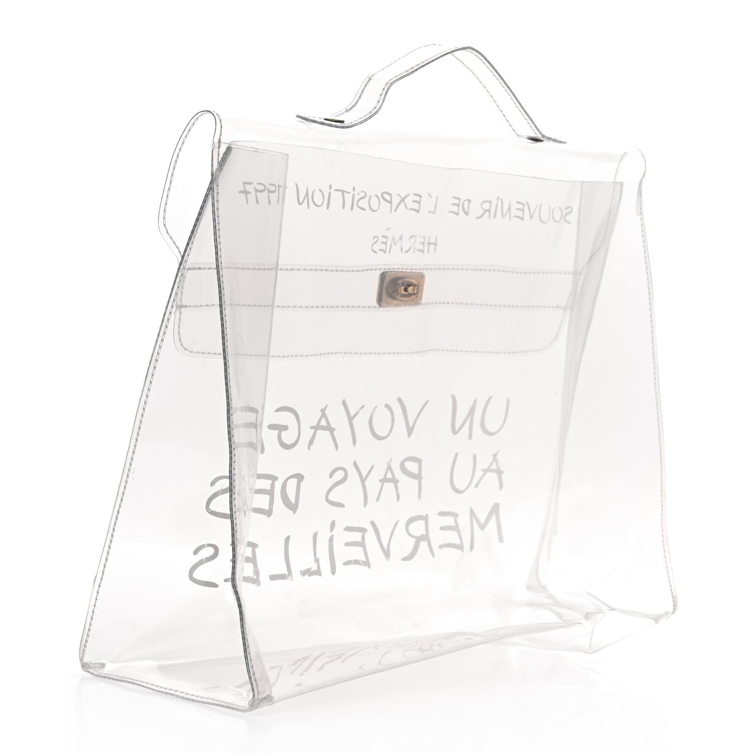 Hermes Vinyl Souvenir De L'Exposition Kelly Transparent 3 of 10