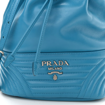 Prada Soft Calfskin Impunture Diagramme Bucket Bag 7 of 9