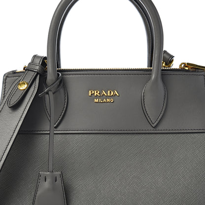 Prada Saffiano City Calfskin Small Paradigme Bag Mercurio 9 of 9