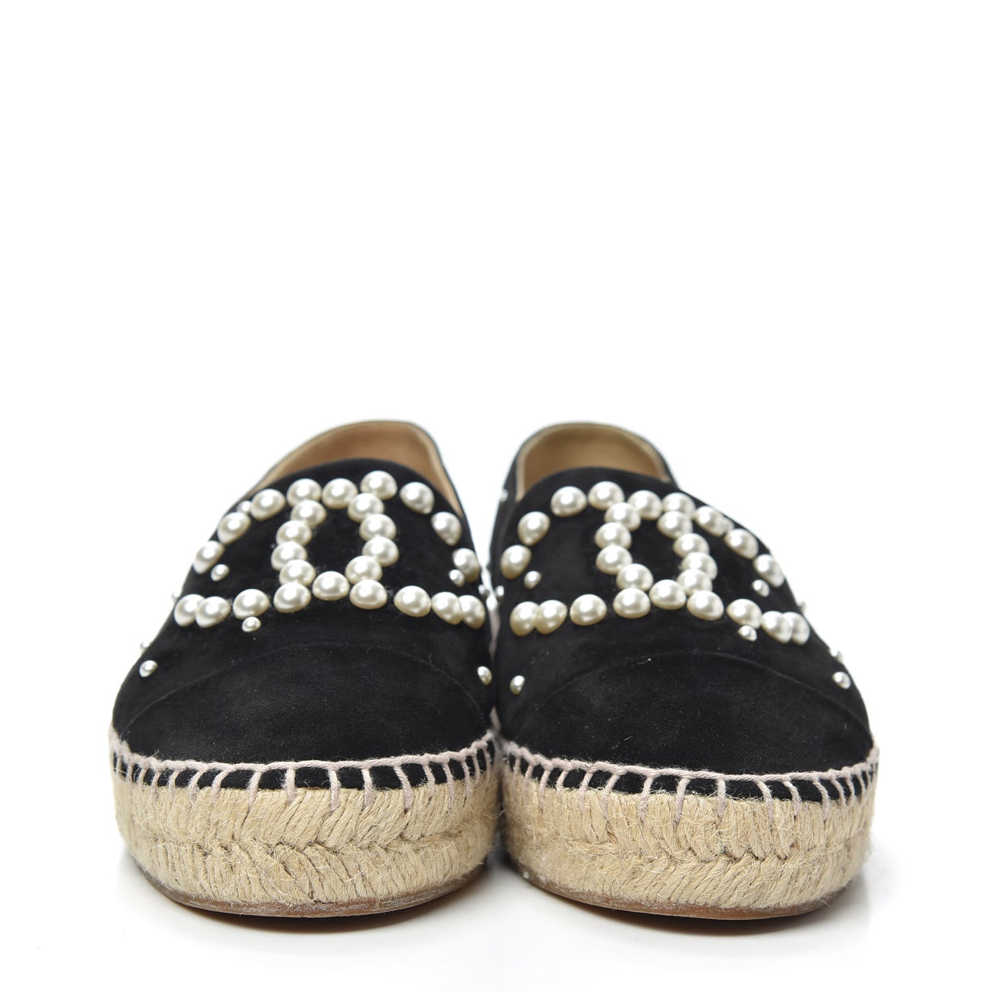 Suede Pearl CC Espadrilles 36 Black
