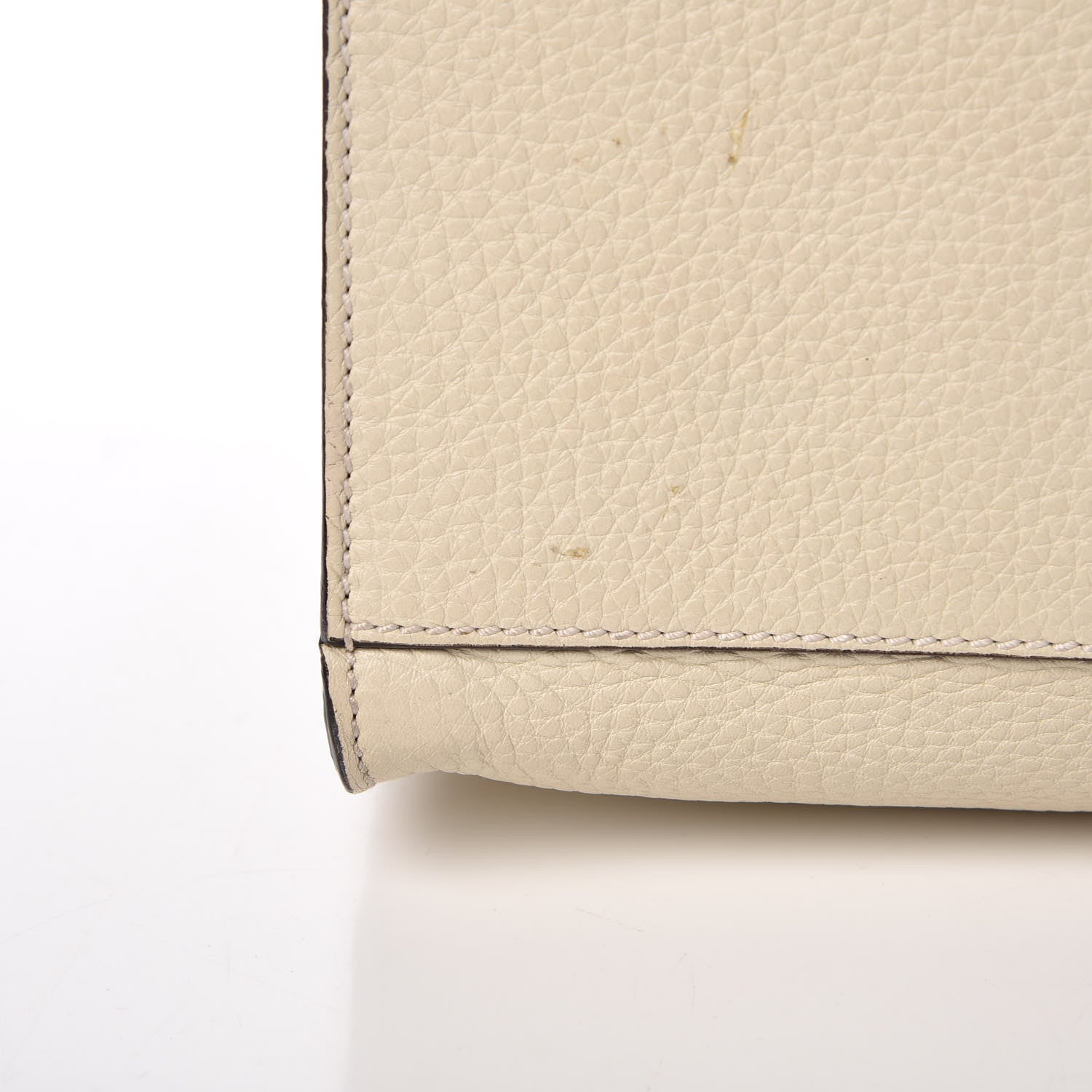 Gucci Pebbled Calfskin Bamboo Tote Off White 13 of 16