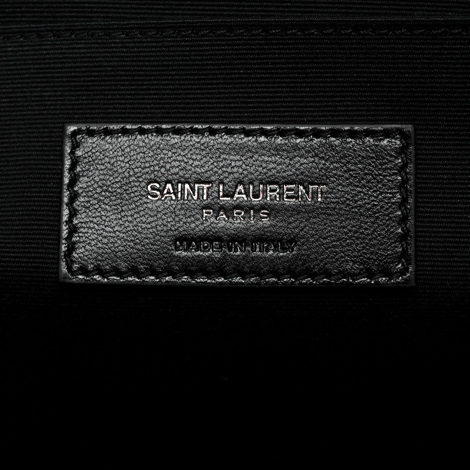 Saint Laurent Calfskin Crocodile Embossed Monogram Document Holder Black 6 of 8