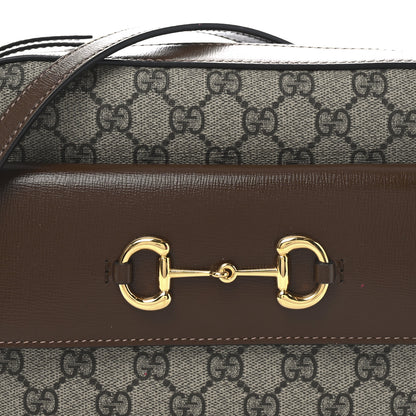 Gucci GG Supreme Monogram Small Horsebit 1955 Shoulder Bag Beige Brown Sugar 17 of 21