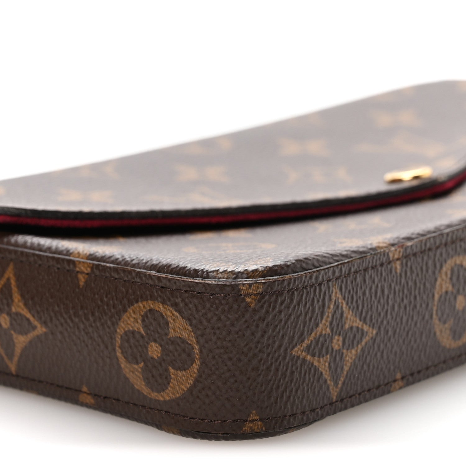 Louis Vuitton Monogram Pochette Felicie Chain Wallet Fuchsia 10 of 13