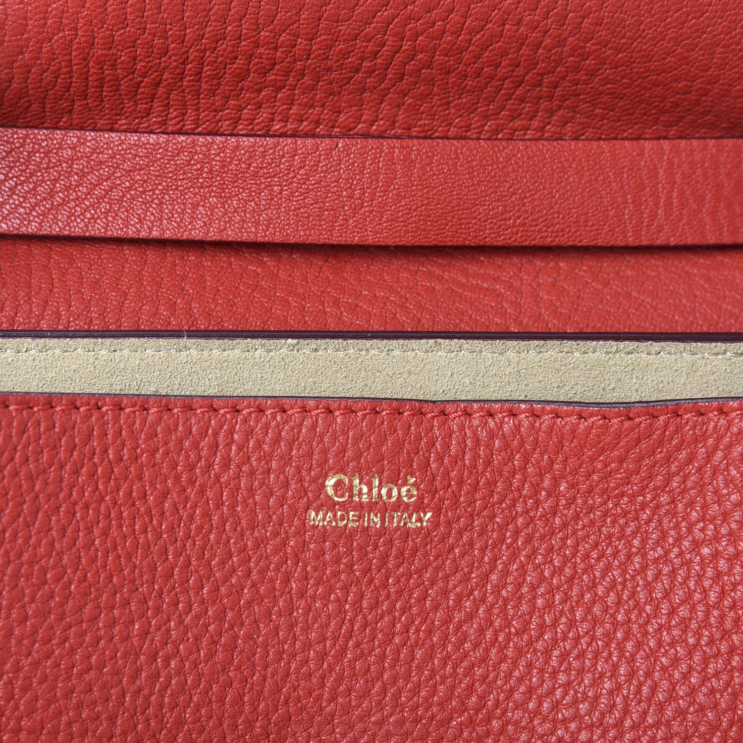 Chloe Grained Lambskin Drew Shoulder Bag Plaid Red 7 of 8