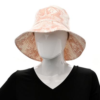Christian Dior Cotton Dioriviera Toile De Jouy Bob Brim Bucket Hat 57 Rose 2 of 9
