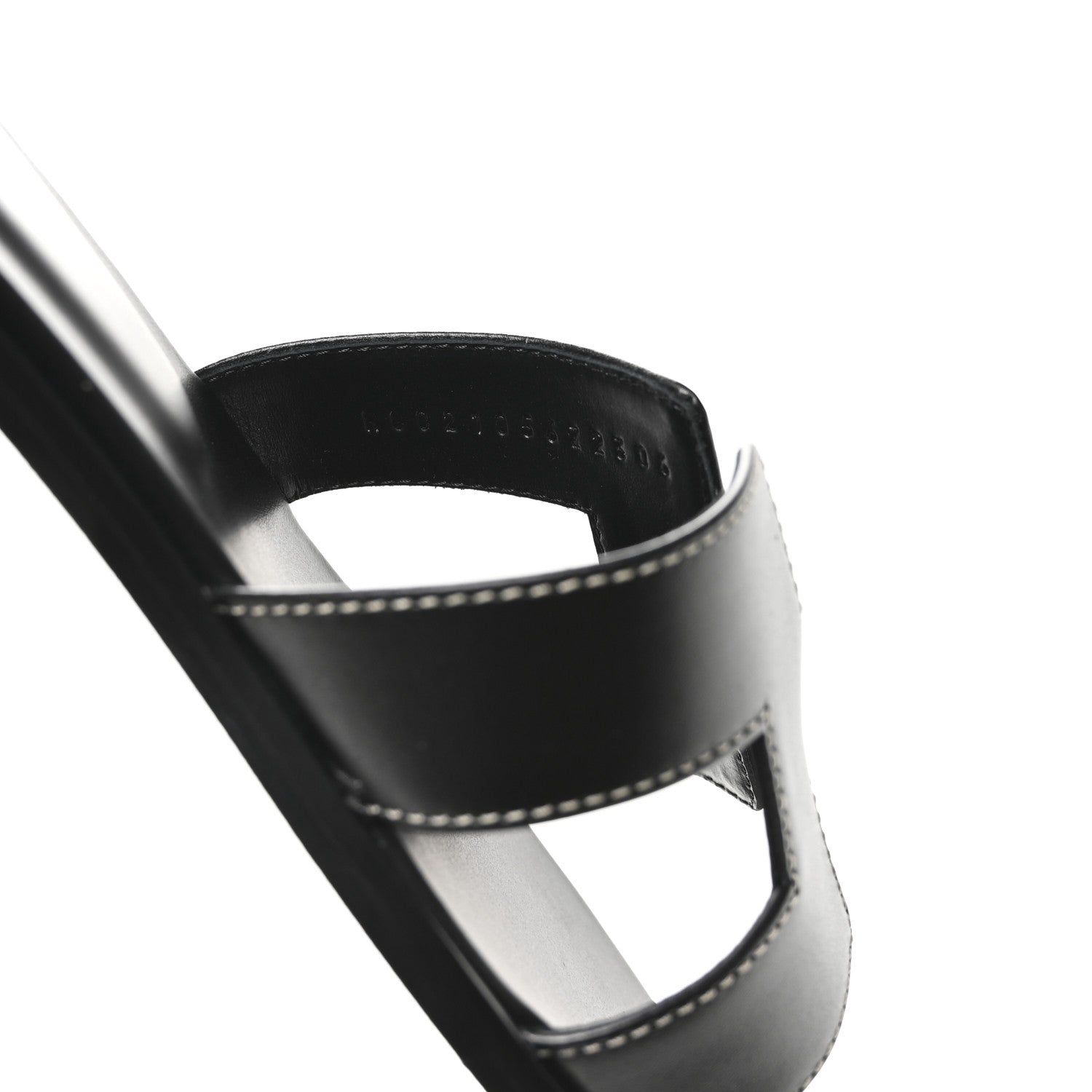Hermes Box Calfskin Oran Sandals 40 Black 8 of 9