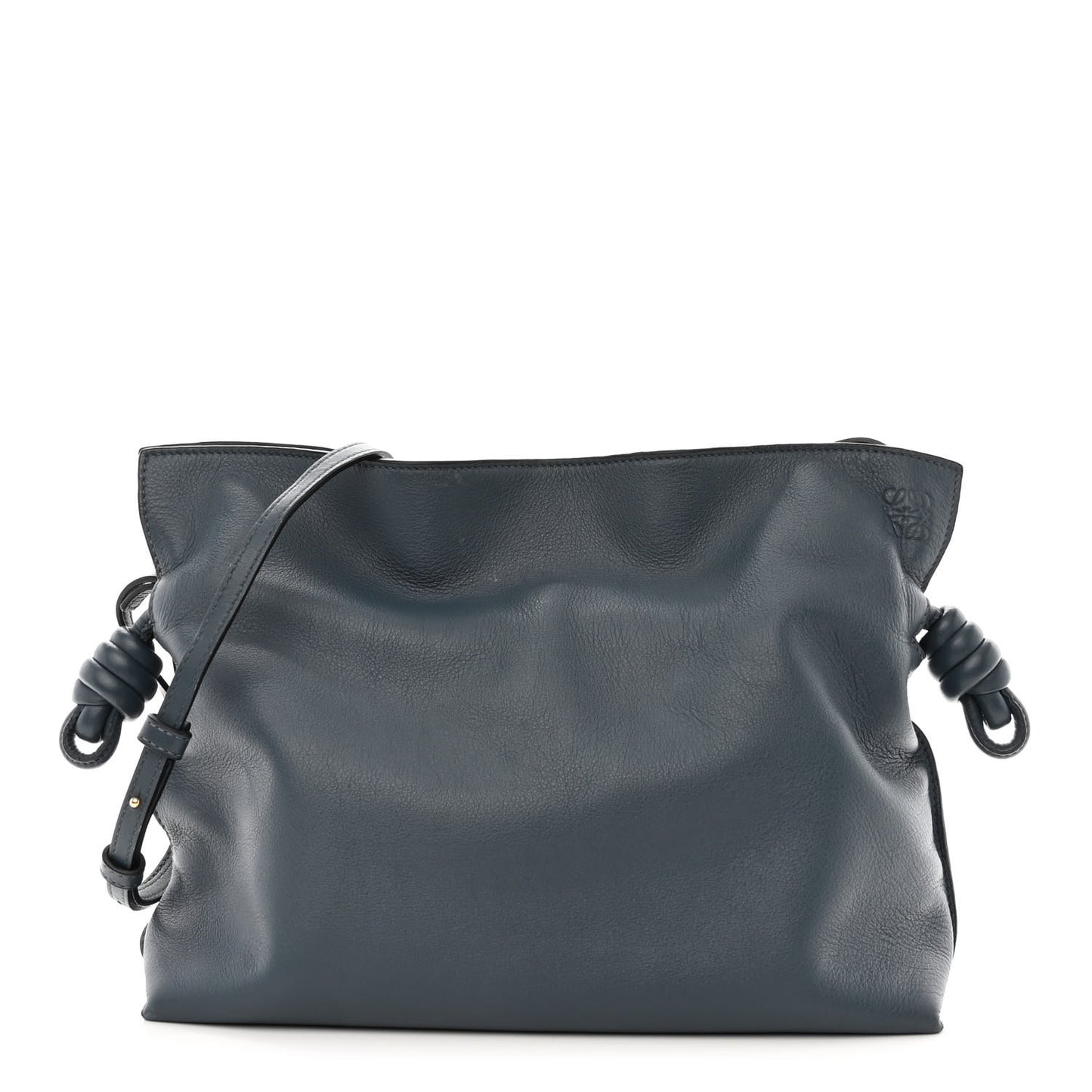 Calfskin Small Flamenco Knot Bag Indigo