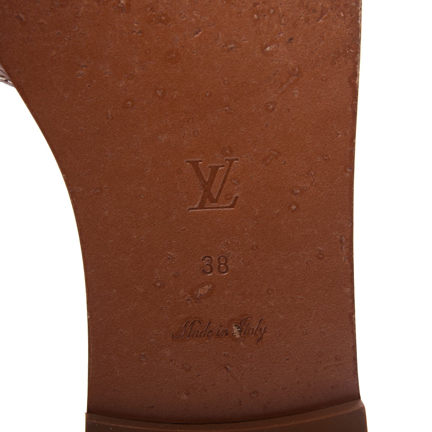 Calfskin Lock It Flat Mule 38 Cognac